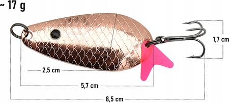 Miracle Fish Błystka Wahadłowa Blacha Wahadłówka 17G Szczupak Przynęta - zdjęcie 2