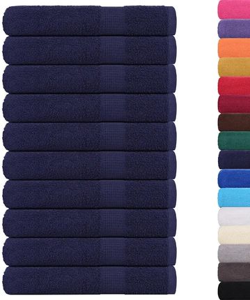vidaXL Ręczniki Do Sauny 10Szt. Granatowy 360 Gsm 100% Bawełna - zdjęcie 2