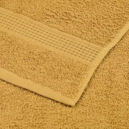 vidaXL Ręczniki Kąpielowe 2Szt. Złoty 100X150Cm 360 Gsm 100% Bawełna - zdjęcie 2