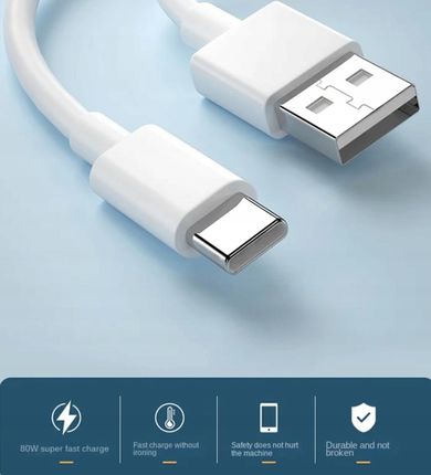 Oppo Usb Do 6500 Ma 10 V Oppo65W Eu T Kabel 66W 1M Biały - zdjęcie 2