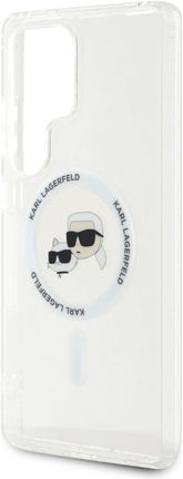 Karl Lagerfeld Etui Button Choupette Heads Printed Logo Magsafe Samsung Galaxy S25 Ultra Biały - zdjęcie 3