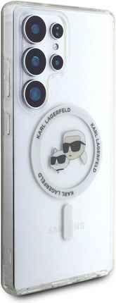 Karl Lagerfeld Etui Button Choupette Heads Printed Logo Magsafe Samsung Galaxy S25 Ultra Biały - zdjęcie 4
