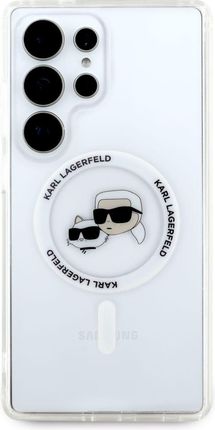 Karl Lagerfeld Etui Button Choupette Heads Printed Logo Magsafe Samsung Galaxy S25 Ultra Biały - zdjęcie 5