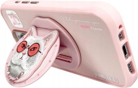 Nimmy Etui Glasses Cool Cat Magsafe Do Apple Iphone 16 Pro Różowy - zdjęcie 4