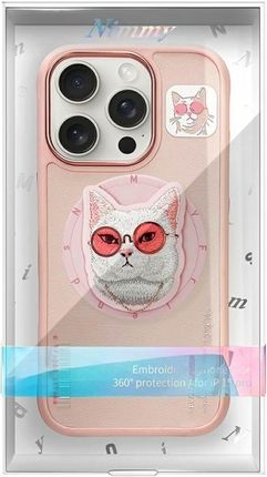 Nimmy Etui Glasses Cool Cat Magsafe Do Apple Iphone 16 Pro Max Różowy - zdjęcie 2