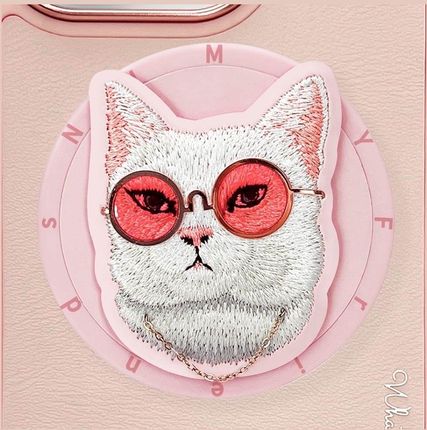 Nimmy Etui Glasses Cool Cat Magsafe Do Apple Iphone 16 Pro Max Różowy - zdjęcie 4