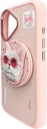 Nimmy Etui Glasses Cool Cat Magsafe Do Apple Iphone 16 Różowy - zdjęcie 2