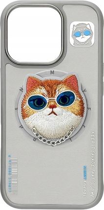 Nimmy Etui Glasses Cool Cat Magsafe Do Apple Iphone 16 Pro Szary - zdjęcie 3