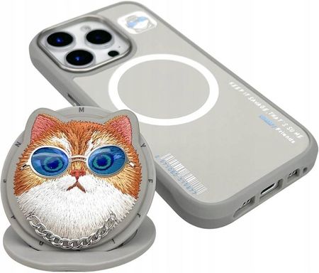 Nimmy Etui Glasses Cool Cat Magsafe Do Apple Iphone 16 Pro Max Szary - zdjęcie 2