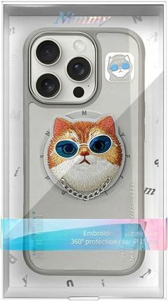 Nimmy Etui Glasses Cool Cat Magsafe Do Apple Iphone 16 Pro Max Szary - zdjęcie 6