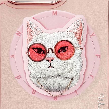 Nimmy Etui Glasses Cool Cat Magsafe Do Apple Iphone 16 Pro Max Różowy - zdjęcie 3
