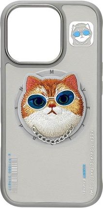 Nimmy Etui Glasses Cool Cat Magsafe Do Apple Iphone 16 Pro Szary - zdjęcie 4