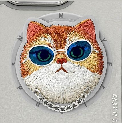 Nimmy Etui Glasses Cool Cat Magsafe Do Apple Iphone 16 Pro Szary - zdjęcie 5