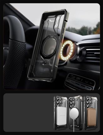 Supcase Etui Pancerne Ub Grip Mag Magsafe Do Galaxy S25 Ultra Czarne - zdjęcie 2