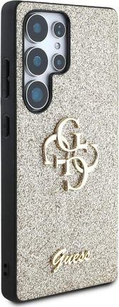Guess Etui Glitter Script Big 4G Do Galaxy S25 Ultra Złote - zdjęcie 3