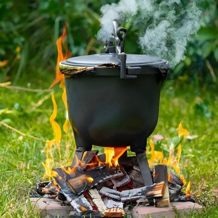 Kociołek Żeliwny Stojący 8L Garnek Myśliwski Ognisko Grill Multigarden 3807 - zdjęcie 4