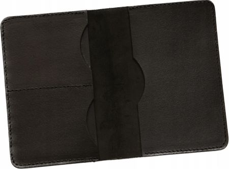 Czarny Handmade Portfel Paszportowy Skóra - zdjęcie 4