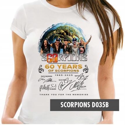 Scorpions 60 Years Tour 2025 Koncert Gdańsk Kraków Tshirt Koszulka Damska M - zdjęcie 2