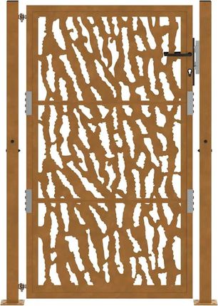vidaXL Brama Ogrodowa 105X155 Cm Stal Nierdzewna Wzór Śladu 4100986 - zdjęcie 2
