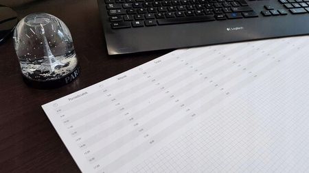 Biuwar Planer 2025 notes na biurko 48x33 listwa ochronna z kalendarzem - zdjęcie 2
