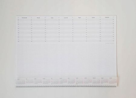 Biuwar Planer 2025 notes na biurko 48x33 listwa ochronna z kalendarzem - zdjęcie 4