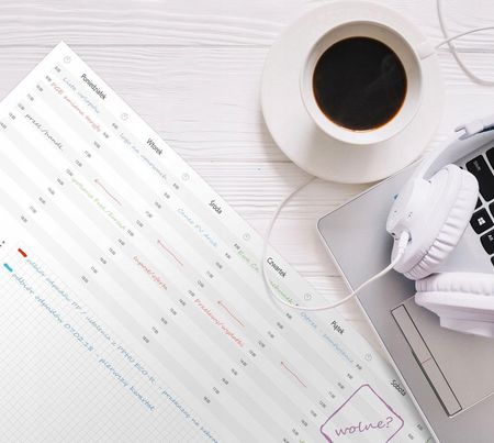 Biuwar Planer 2025 notes na biurko 48x33 listwa ochronna z kalendarzem - zdjęcie 5