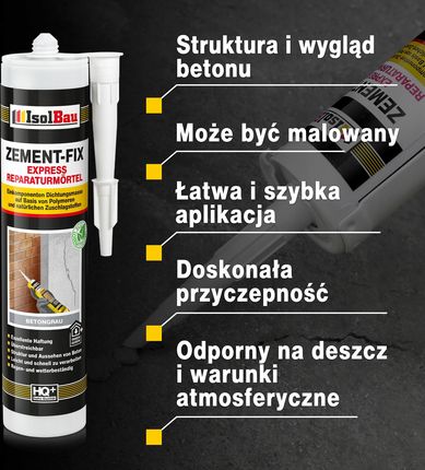 Isolbau Zement-Fix 300 ml Betongrau (Betonowoszary-szary jasny) 1775544414 - zdjęcie 4