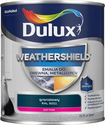Dulux Emalia Weathershield Farba Do Drewna Metalu Pcv Granatowy 5011 0.7L 1774957830 - zdjęcie 4