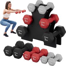 Zdjęcie Athler Zestaw Hantli Fitness Lion 10 Hantle Neoprenowe 12Kg Na Stojaku Czarny - Lidzbark Warmiński