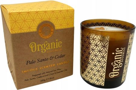 Organic Goodness Luksusowa Świeca Sojowa Palo Santo Cedar w szkle 200g - zdjęcie 2