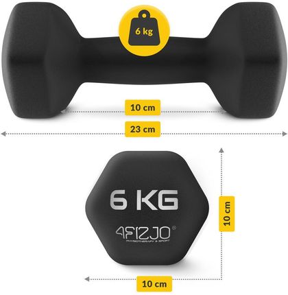4FIZJO Hantelki Żeliwne Klasyczne 2 × 6Kg - zdjęcie 2
