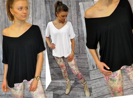 MIKOS*NOWOSĆ BLUZKA OVERSIZE, KIMONO Z DEKOLTEM SM - zdjęcie 5