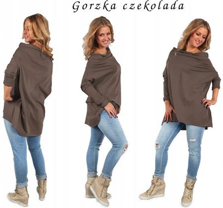 M295 bawełniana BLUZKA NARZUTKA OVERSIZE - zdjęcie 2