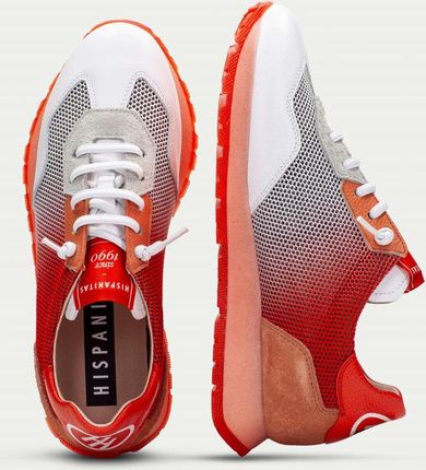 Hiszpańskie sneakersy - HISPANITAS BHV253869 CZERWONO-BIAŁE - zdjęcie 2