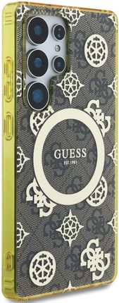 Guess Etui 4G Electroplated Peony Magsafe Do Galaxy S25 Ultra Brązowe - zdjęcie 3