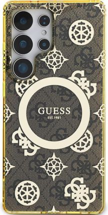 Guess Etui 4G Electroplated Peony Magsafe Do Galaxy S25 Ultra Brązowe - zdjęcie 2