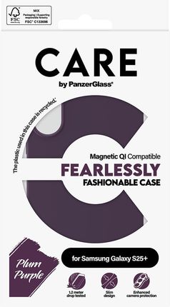 Panzerglass Etui Care By Fashion Qi Do Galaxy S25 Plus Fioletowe - zdjęcie 3