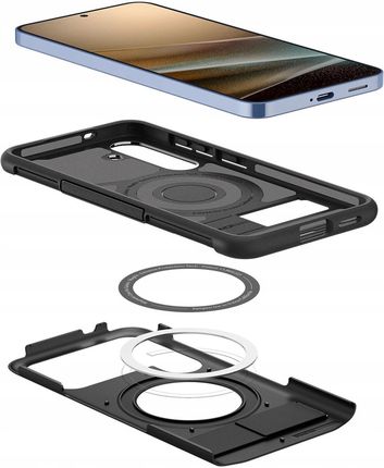 Spigen Etui Slim Armor Mag Magsafe Do Samsung Galaxy S25 Czarny - zdjęcie 4