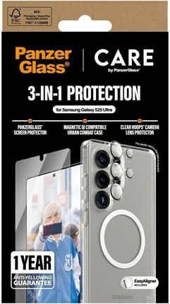 Panzerglass Zestaw Ochronny Care By Flagship 3W1 Etui Szkło Lens Do Samsung Galaxy S25 Ultra - zdjęcie 3