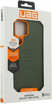 Uag Etui Civilian Pro Do Samsung Galaxy S25 Ultra Zielono Pomarańczowy - zdjęcie 2