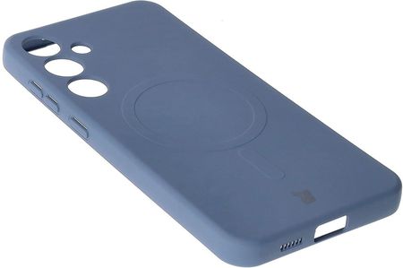 Bizon Silikonowe Etui Z Pierścieniem Magnetycznym Case Silicone Magnetic Do Galaxy S25 Plus S24 Granatowe - zdjęcie 5