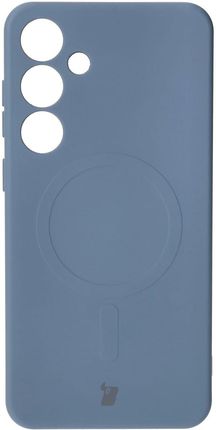 Bizon Silikonowe Etui Z Pierścieniem Magnetycznym Case Silicone Magnetic Do Galaxy S25 Plus S24 Granatowe - zdjęcie 2