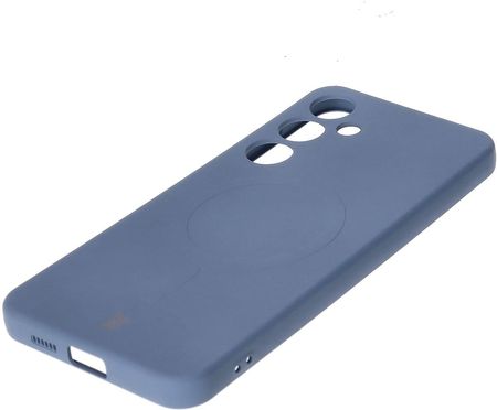 Bizon Silikonowe Etui Z Pierścieniem Magnetycznym Case Silicone Magnetic Do Galaxy S25 Plus S24 Granatowe - zdjęcie 6