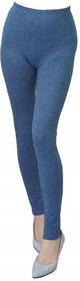 legginsy leginsy getry wyszczuplające damskie bawełna jeans S 34 - zdjęcie 3