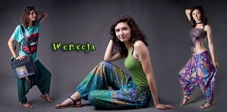 SZARAWARY SPODNIE RÓŻOWE ALLADYNKI YOGA HAREMKI - zdjęcie 3