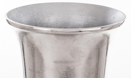 Wazon srebrny stylowy wysoki metalowy na nóżce 40 cm 163269 - zdjęcie 2