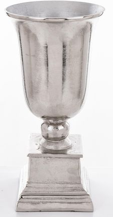 Wazon srebrny stylowy wysoki metalowy na nóżce 40 cm 163269 - zdjęcie 3