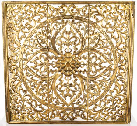 Art-Pol Ozdobna Osłona Kominkowa Antyczny Złoty 780x810x300 - zdjęcie 3