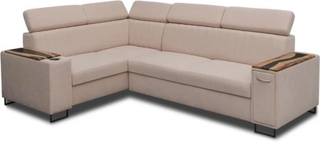 Narożnik Relax Simba IV 210/280 cm - funkcja spania, podłokietniki z orzecha+żywica HIT! - zdjęcie 5