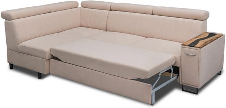 Narożnik Relax Simba I 180/280 cm – funkcja spania, podłokietniki z orzecha+żywica HIT! - zdjęcie 5
